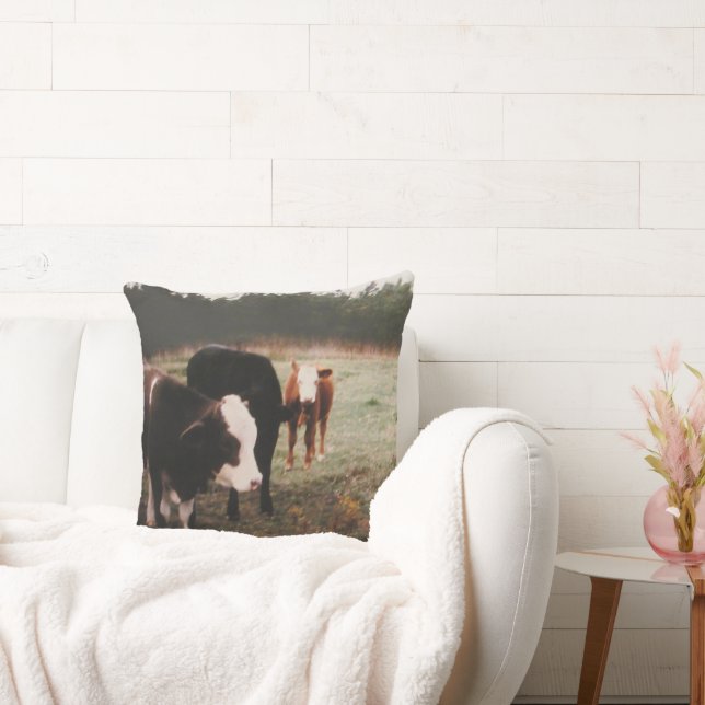 Coussin Vaches crème brunes (Canapé)