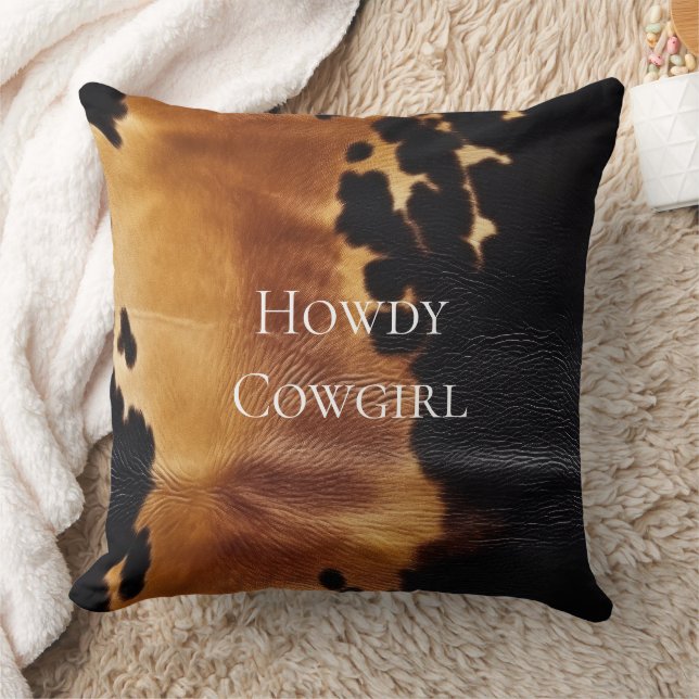 Coussin Vachette noire Brown du sud-ouest (Couverture)