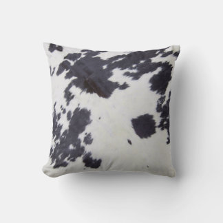 Coussin Vachette noire, Peau de vache Imprimer Motif, Vach
