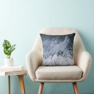Coussin Vague d'océan Éclaboussure de près 1