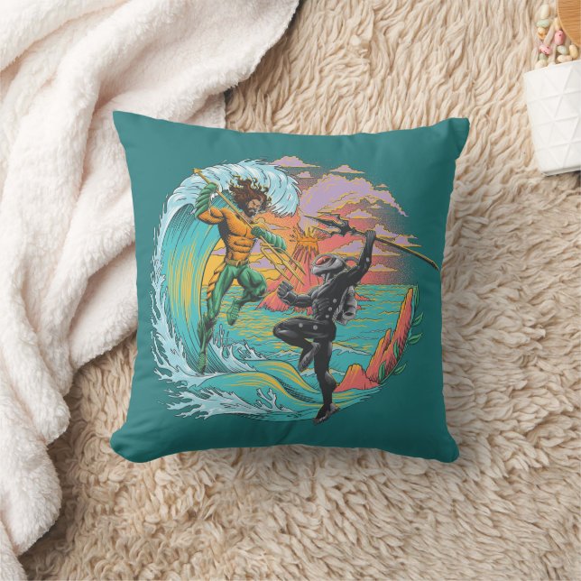 Coussin Vague marémotrice Aquaman & Black Manta (Couverture)