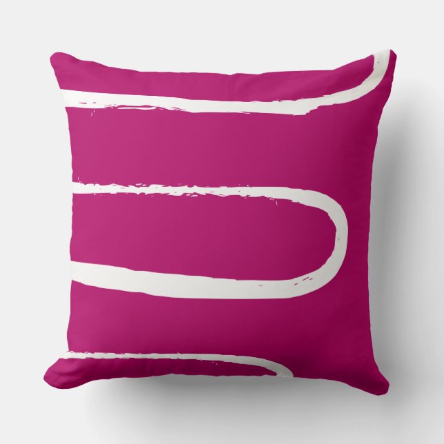 Coussin Vague rose chaud (Recto)