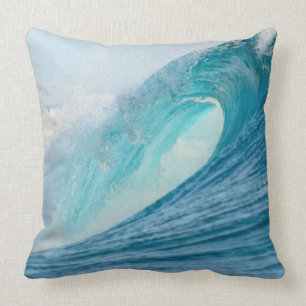 Coussin Vague surfante de baril cassant le carreau