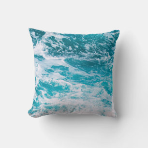 Coussin Vagues de l'océan bleu