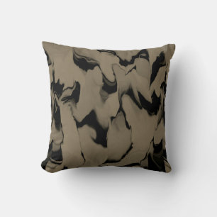 Coussin Vagues de Noir et Brown