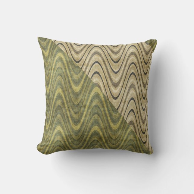 Coussin Vagues de vert (Recto)