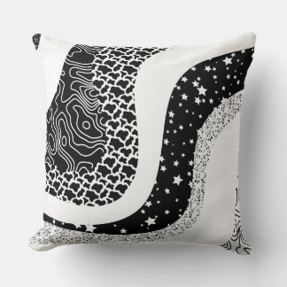 Coussin Vagues motif abstrait