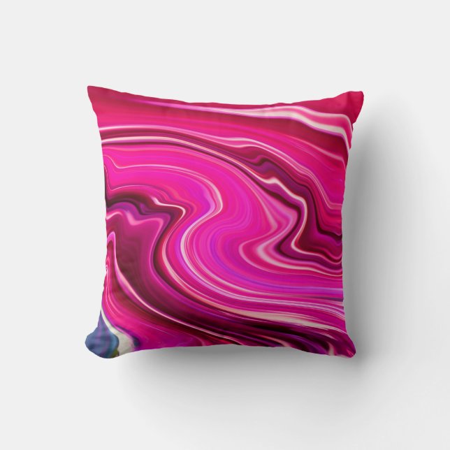 Coussin Vagues roses et violettes (Recto)