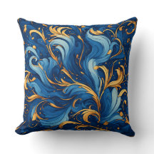 Vagues royales de fantaisie Tourbillons de bleu et