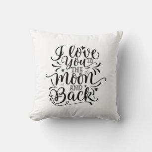 Coussin Valentine Art Je T'Aime À La Lune
