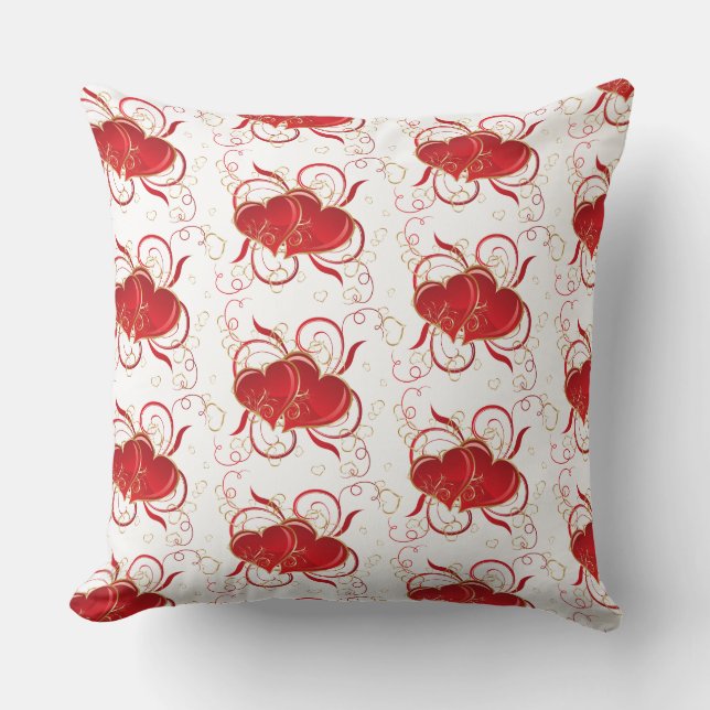 Coussin Valentine Coeurs Jeu d'oreiller (Recto)
