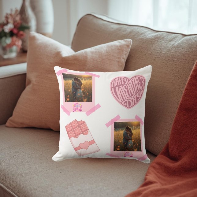 Coussin Valentine’s Day Personalized Throw Pillow (Créateur téléchargé)