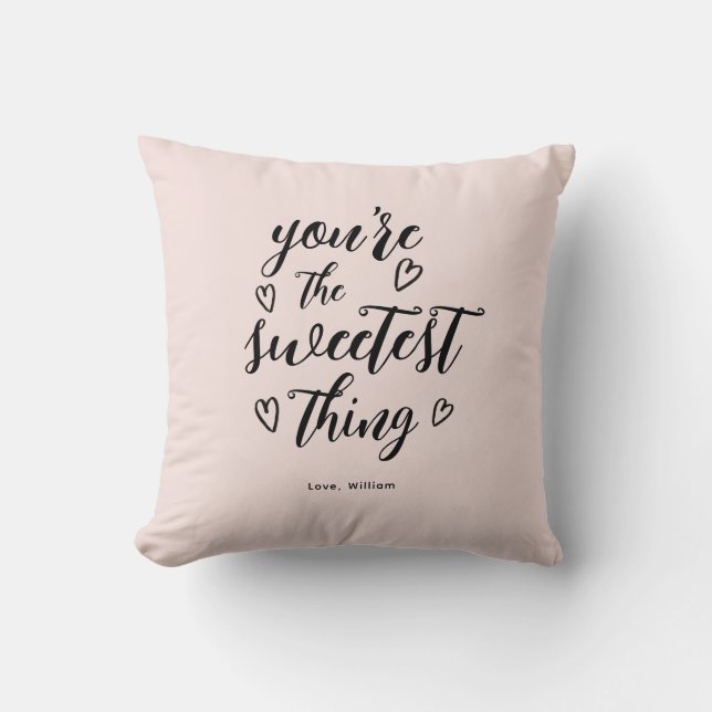 Coussin Valentine Tu es la plus douce des choses Pastel Ro (Recto)