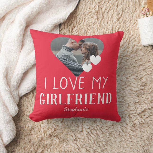Coussin Valentines Couple Heart Photo personnalisée person (Couverture)