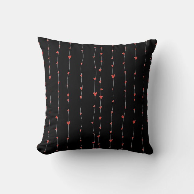 Coussin Valentines jour coeur rouge motif (Recto)