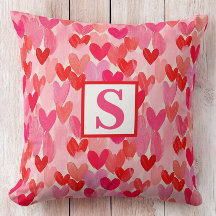 Valentines Jour Multi Coeurs Motif Amour Monogramm