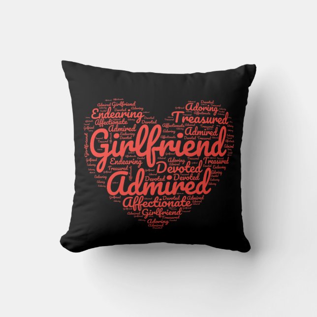 Coussin Valentines Petit-ami cadeau pour elle (Recto)