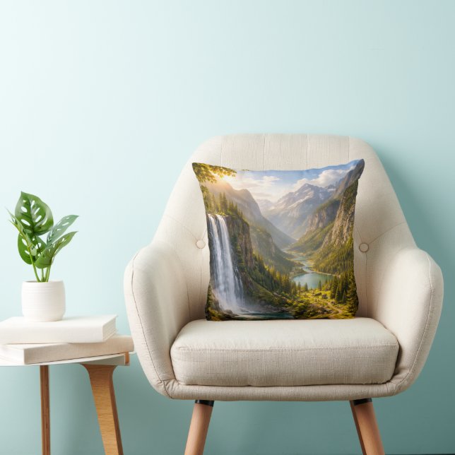 Coussin Vallée de la Cascade Majestueuse (Chaise)