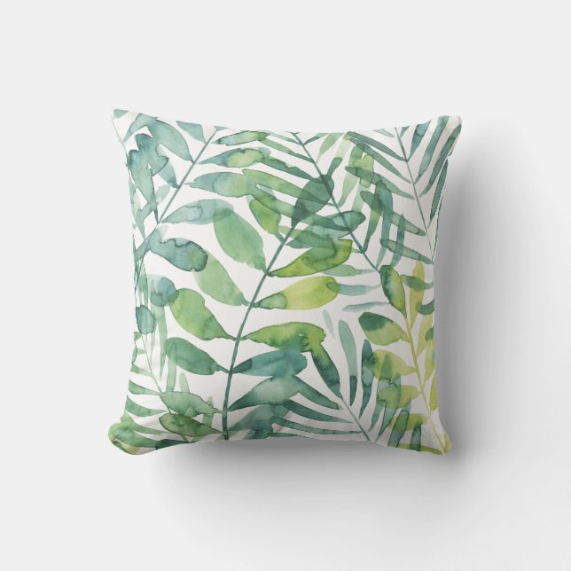 Coussin Valse Frond - Feuilles Frond Palm (Recto)