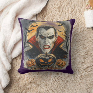 Coussin Vampire assoiffé de sang Huntz sous la pleine lune