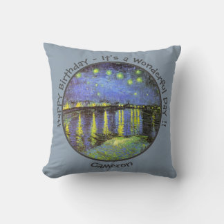 Coussin van Gogh Starry Night Over the Rhone Party Objets