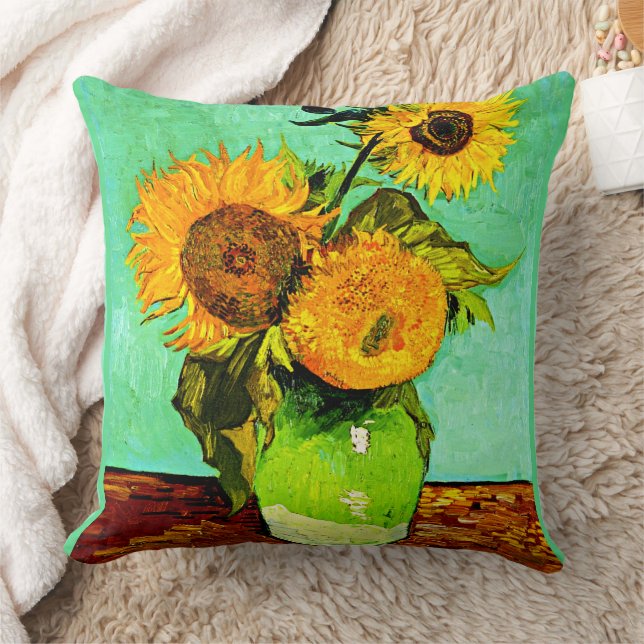 Coussin Van Gogh - Tournesols, Trois, (Couverture)
