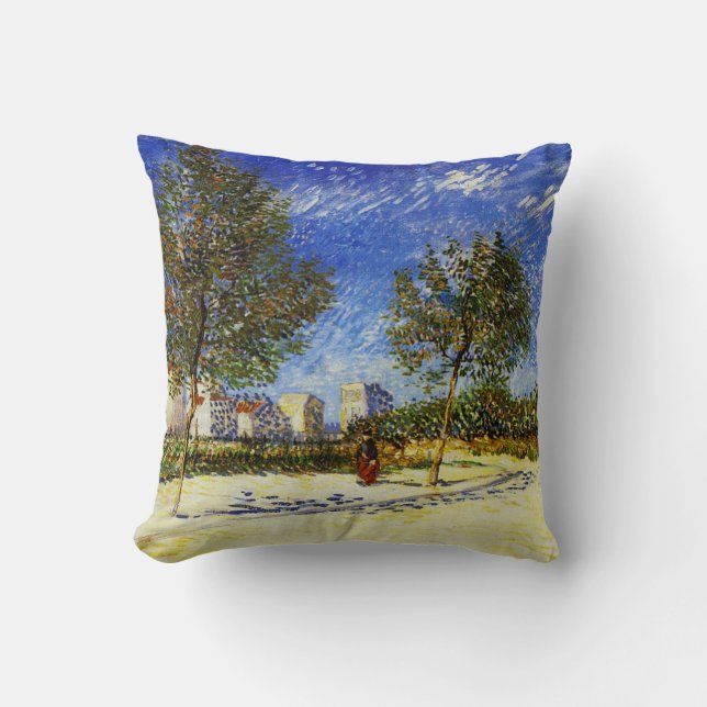 Coussin Van Gogh - Une banlieue de Paris (Recto)