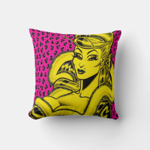Coussin Vana DeVinyl™/Imprimé léopard
