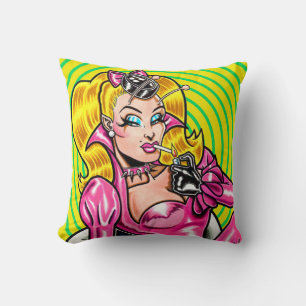 Coussin Vana DeVinyl™/Plutôt en caoutchouc rose