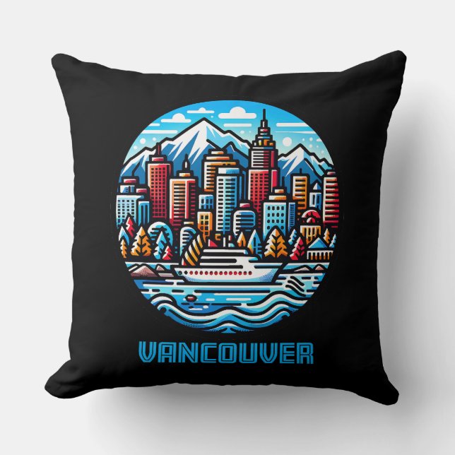 Coussin Vancouver Colombie-Britannique Canada (Recto)