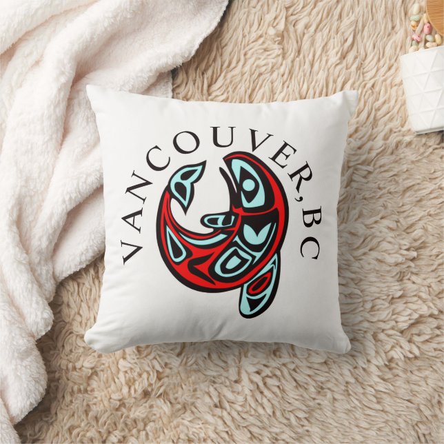 Coussin Vancouver Haida Orca Totem Tattoo Killer Whale (Couverture)