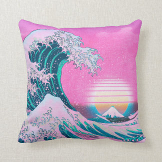 Coussin Vaporwave - Grande vague esthétique