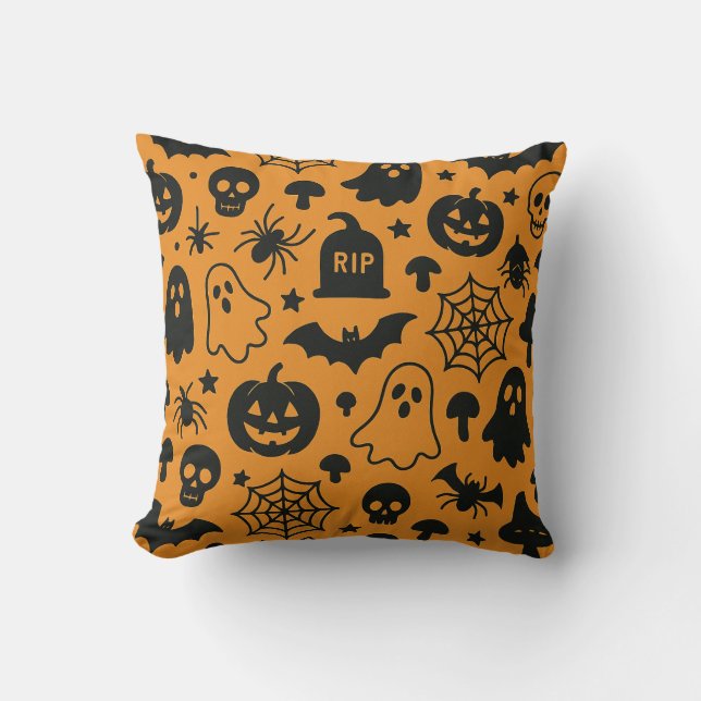 Coussin Various Halloween pattern images pliow (Recto)