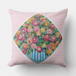 Coussin Vase d'oreiller à lancer rose