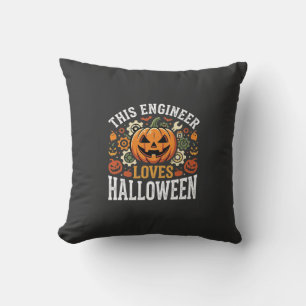 Coussin Vecteur de citrouille d'ingénieur d'Halloween
