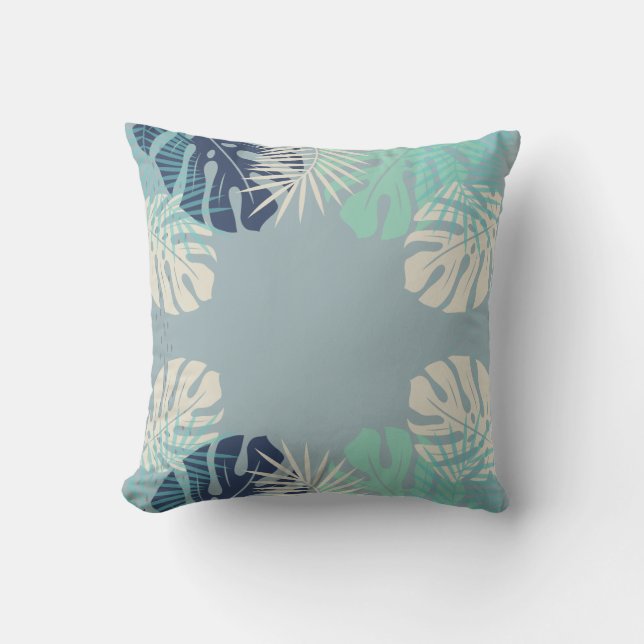 Coussin Vecteur Feuille de vacances Tropical Illustration  (Recto)