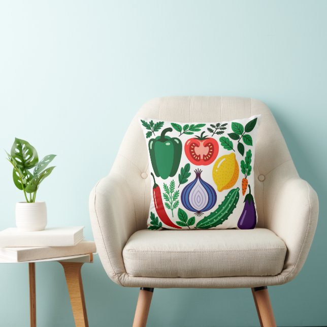 Coussin Vegetable pattern (Chaise)