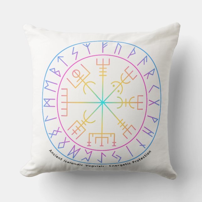 Coussin Vegvisir Viking Compass Symbol Design  (Recto)