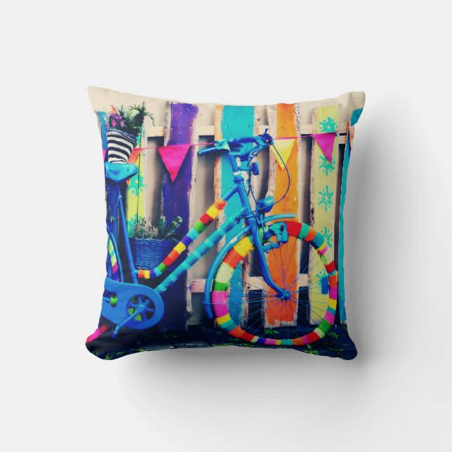 Coussin Vélo d'art coloré (Recto)