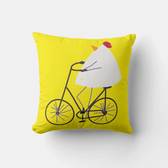 Coussin Vélo de poulet Sassy (Recto)
