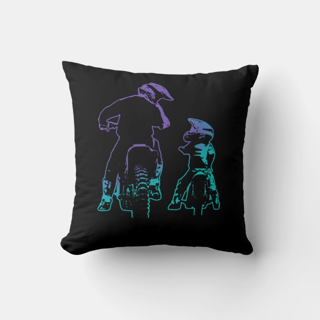 Coussin Vélo Dirt papa et motocross Son (Recto)