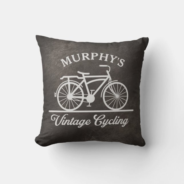 Coussin Vélo rétro Vintage personnalisé (Recto)