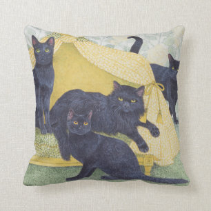 Coussin Velours noir