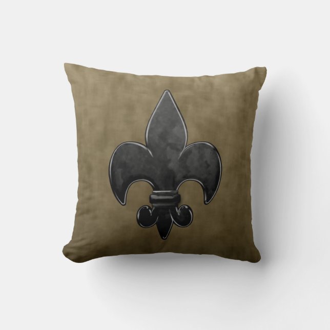 Coussin Velvet Fleur De Lis (Recto)