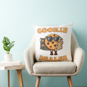 Coussin Vendeur de biscuits drôle de cuisson