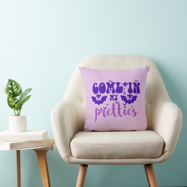 Coussin Venez dans My Pretties Purple Halloween (Chaise)