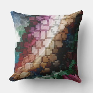 Coussin Vent foncé centré sur le cube