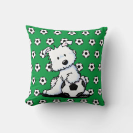 Coussin Ventilateur de football Westie KiniArt