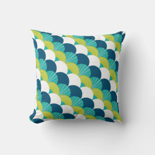 Coussin Ventilateur de pétoncle MODERNE motif chaux chaux 