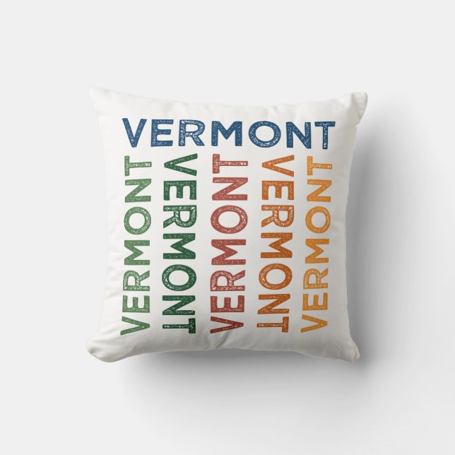 Coussin Vermont Cute Coloré (Recto)